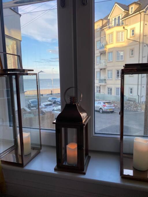 Luxury Modern 1Bed Sea View Apartment Rhôs-on-Sea Exterior foto